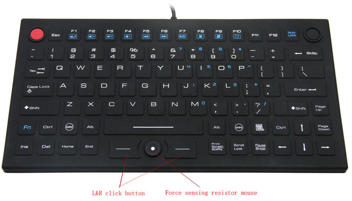 Compact Antivirus Medical Keyboard With 12 Function Keys And FSR Mouse