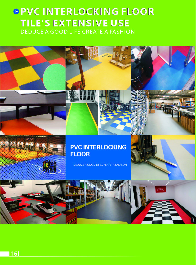 Waterproof Gray PVC Garage Flooring Tile For Indoor Outdoor