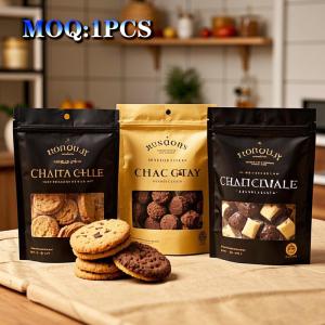 Eco-Friendly Custom Digital Print Stand-Up Mylar Pouches With Resealable Zipper & Viewing Window For Spices And Seeds