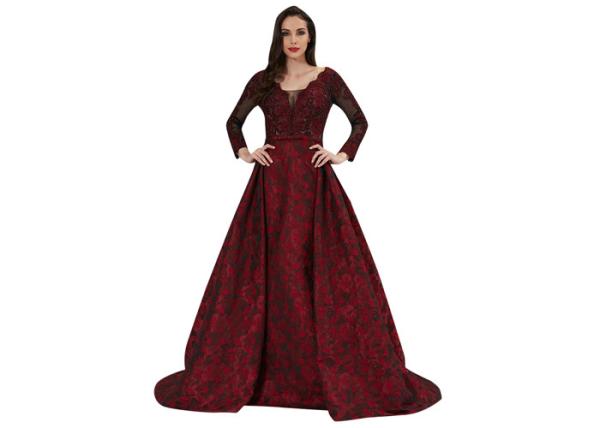 Customize High Class Muslim Wedding Dress , Maxi Party Dress Modest Muslim