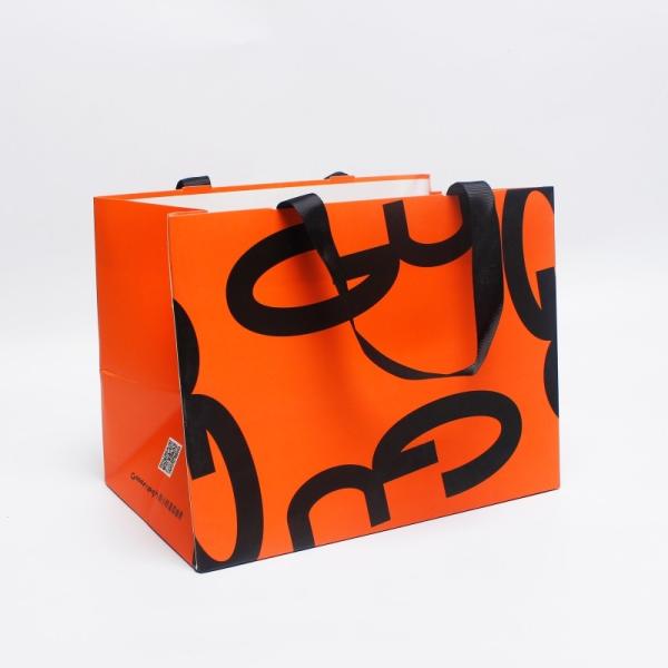 Gift Foil Lined Paper Bags Eco-Friendly Blue Purple Gradient Cardboard Paper Bag