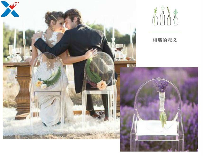 Nordic Acrylic Desk Organizer Clear Transparent Acrylic Chair For Wedding