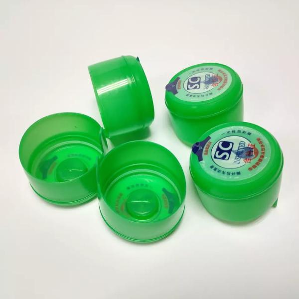 Green Color PE Non Spill Caps Peel Off Type Rubber Liner For 5 Gallon Water