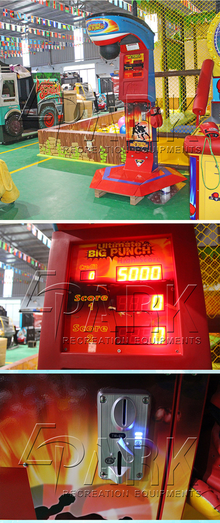 Big Punch Boxing Arcade Game Machine Electric Coin Operated Indoor