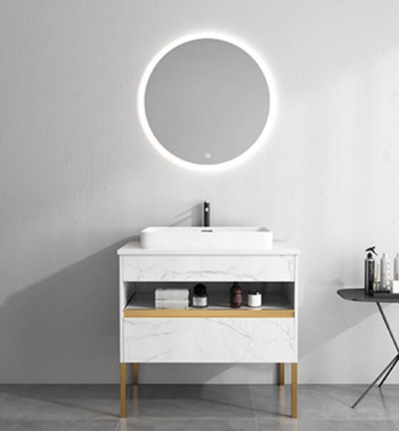 18mm PVC 30 Contemporary Bathroom Vanities And Sinks Mirror Carcase