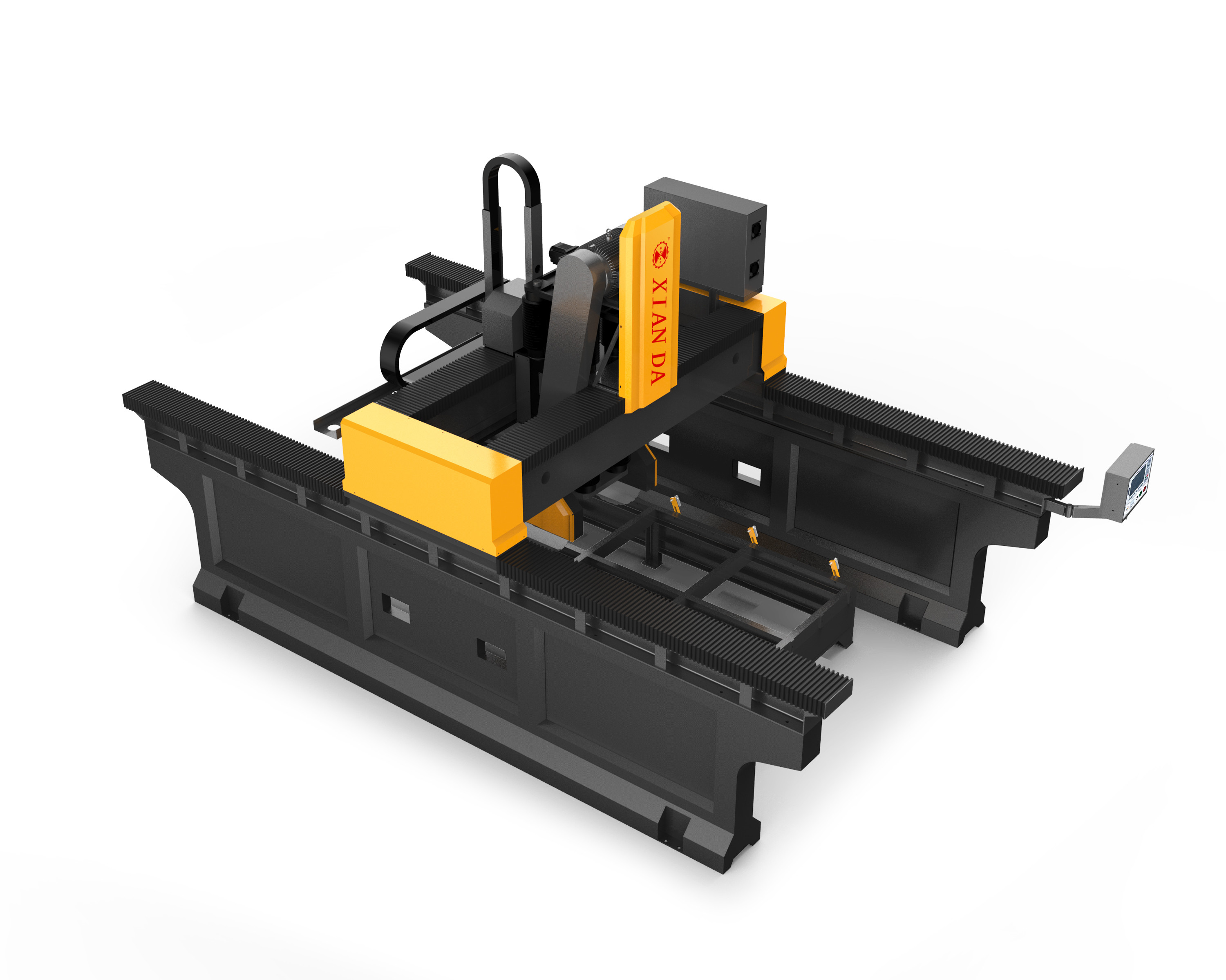 High Dual Beam Bridge Linear Cutting And Milling Depth Machinery