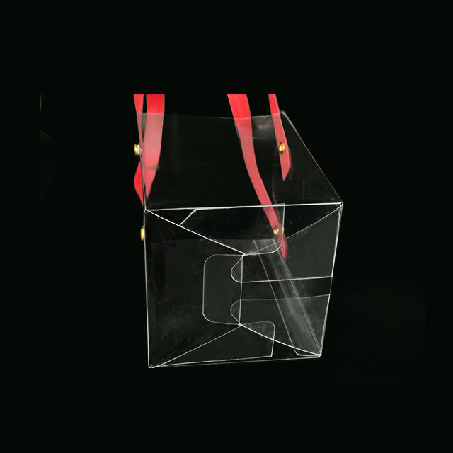 Clear Simple PET PVC Transparent Box Tote Bag Plastic Packaging