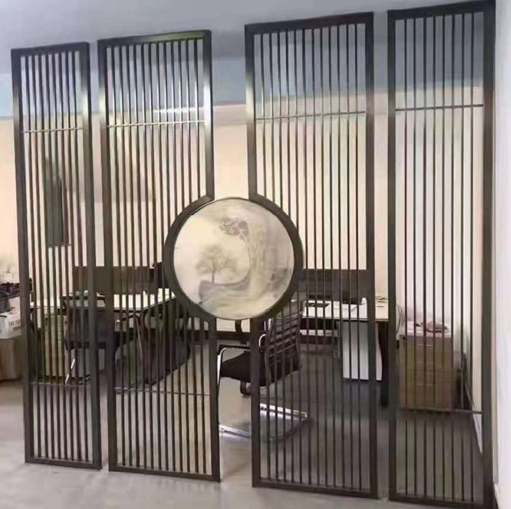 Chinese style metal folding room dividers partitions screen portable
