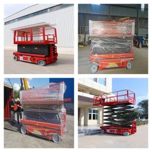 Steel Structure 12m Self Propelled Scissor Lift Platform With Control Handle
