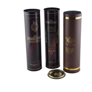 Round Cardboard Wine Tube matte varnishing laminating EVA Inserted