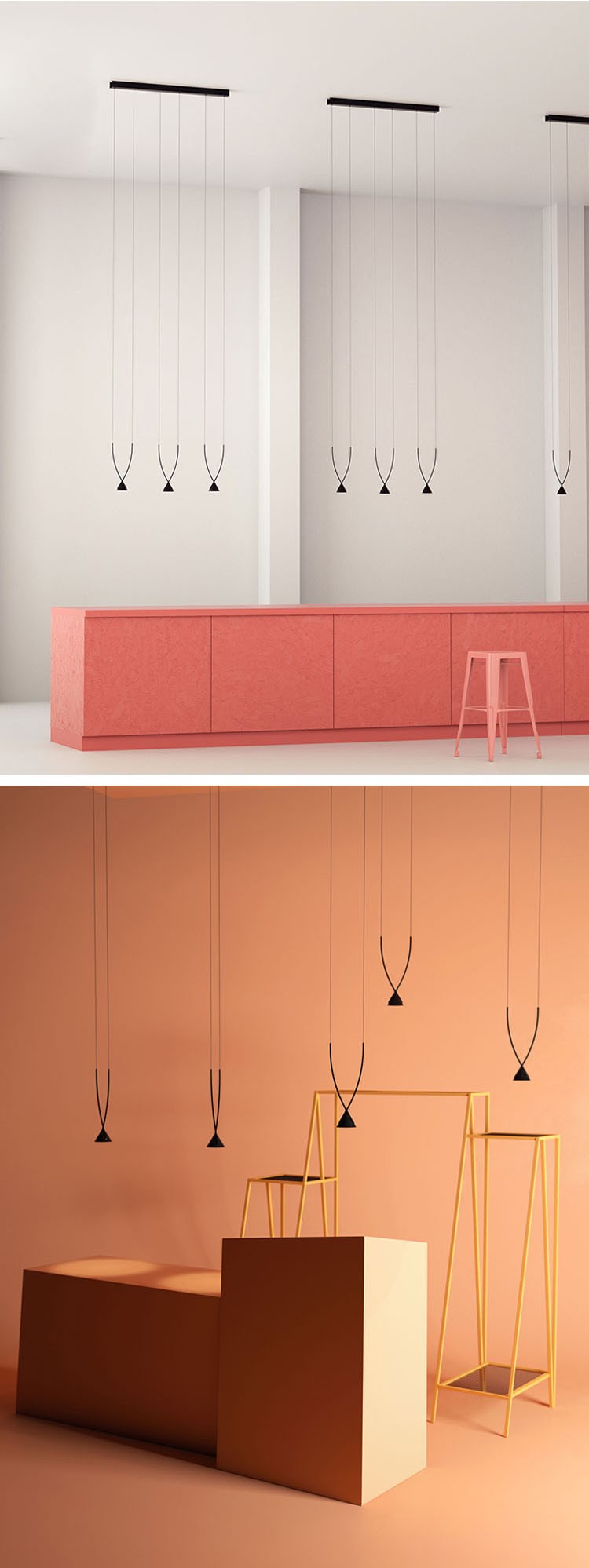 Nordic Minimalist Chandelier Designer Hall Cafe Luxury Stairwell Long Chandelier(WH-MI-388)