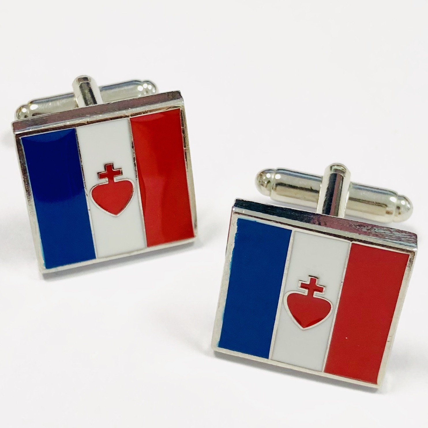 Shirt Sleeve Cufflinks , Glaring Men Gold Plated Cufflinks With Enamel
