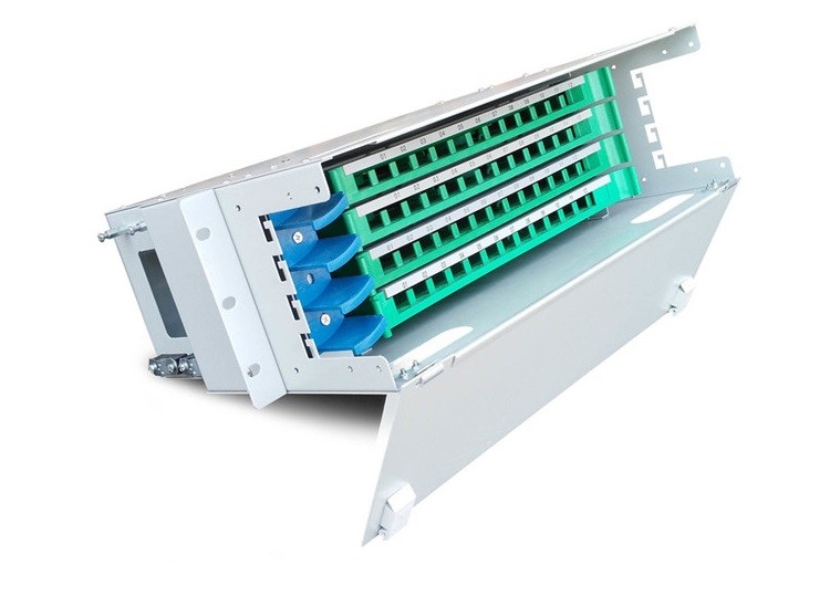 ODF Optic Distribution Unit Singemode 48 Port Fiber Optic Patch Panel LC