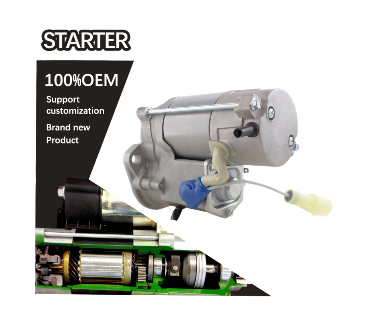 12V 9T CW STARTER 1946063011, 1946063012, 1946063013 19460-63011, 19460-63012, 19460-63013 228000-6950, 228000-6951