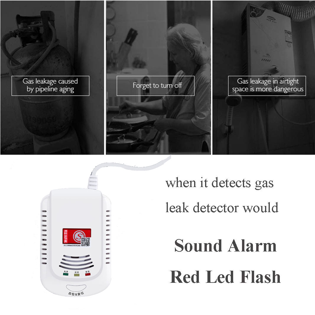 High Sensitivity LNG Coal LPG Gas Detector Alarm Monitor Sensor 85dB Low Noise