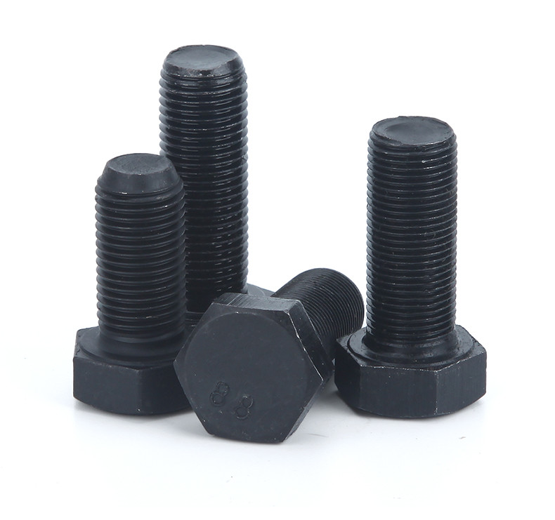 Black Zinc Plated Class 8.8 Steel Hex Head Screws Grade 8.8 Steel Hex Bolts