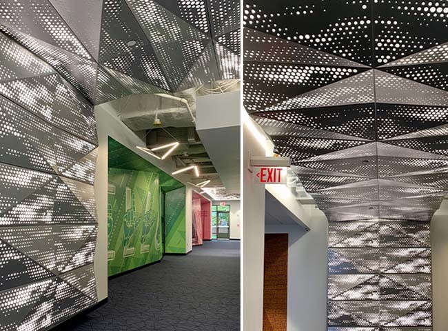 Perforated Metal Internal Wall Creative and Modern Interior Design Enhancing Your Interior Decor