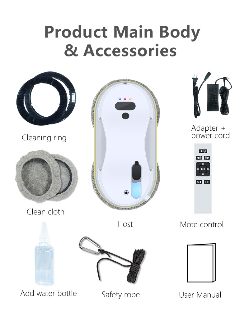 App-Controlled Electric Wet and Dry Window Cleaning Robot with Silk Screen Printing Logo