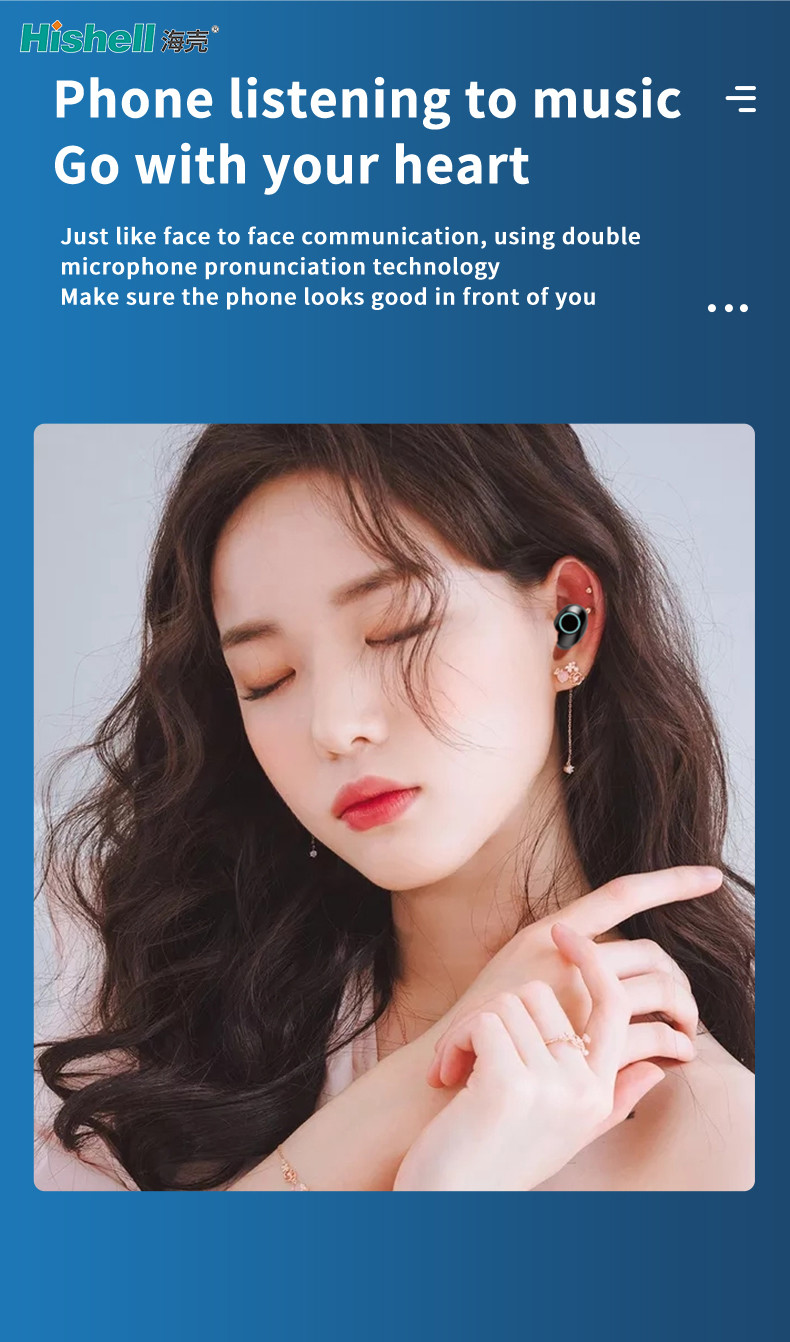 Clear Cover TWS Wireless Earbuds Multifunction Hifi Bluetooth Headset TG02