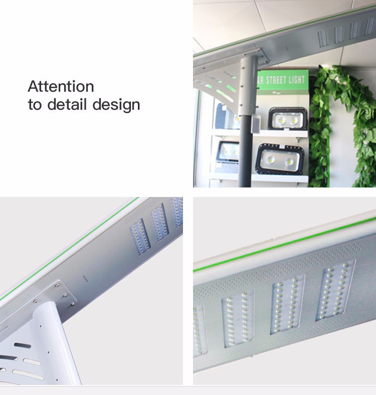 Smart motion sensor outdoor waterproof IP65 integrated all in one led solar street light 8w 15w 20w 30w 40w 80w