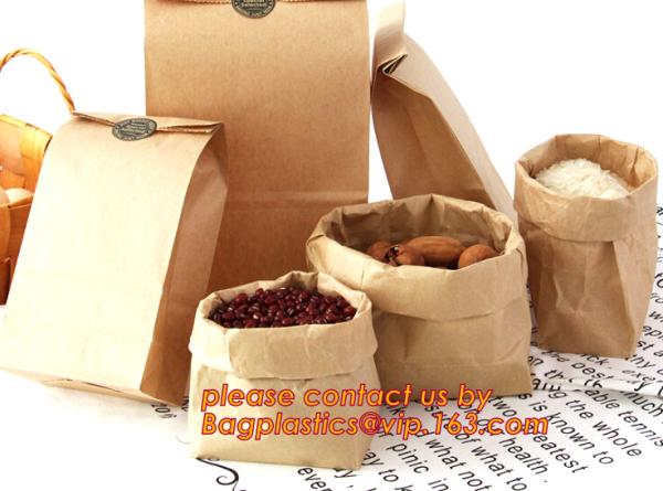 70g food grade brown kraft paper bag with customized logo printing, Pinch Bottom