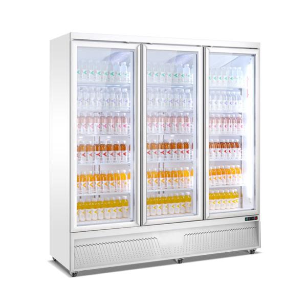 Commercial Beverage Cooler 3 Doors Display Fridge Upright Glass Refrigerated