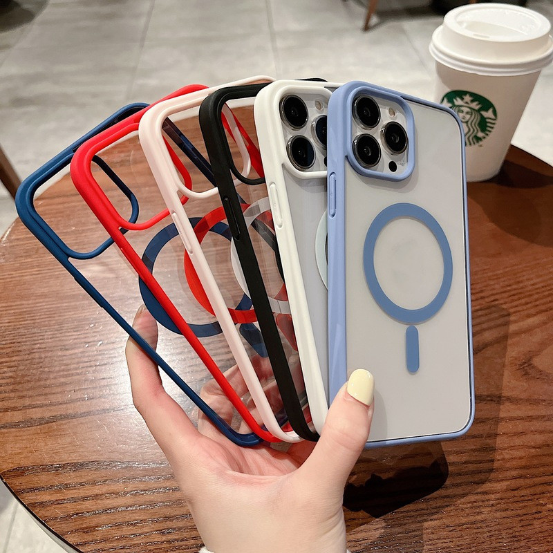 Slim Tpu Magnetic Phone Cover Shockproof For IPhone 16 Pro Max