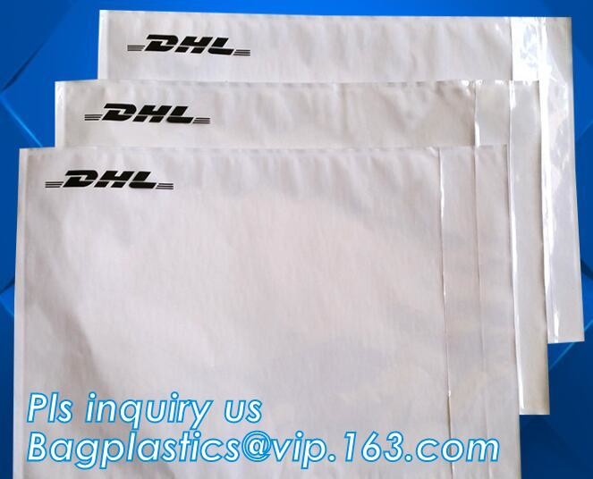 PP film 178*140mm invoice enclosed packing list envelopes, DHL Shipping pockets for waybill, A4 size plastic packing lis
