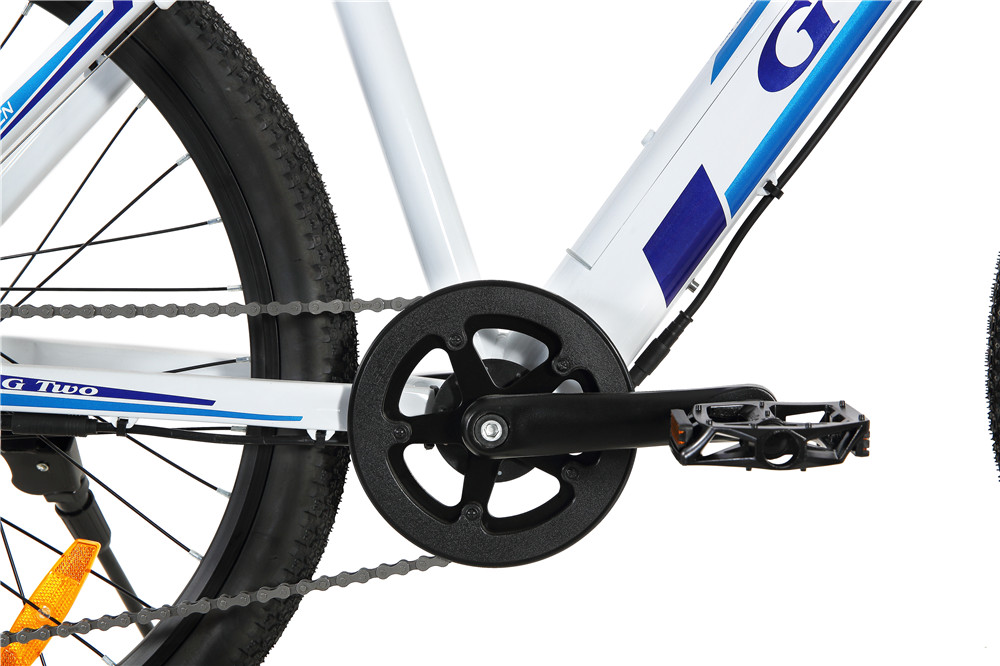 26 Inch Retro Electric Bicycle 48V 10AH Integrated Battery Shimano 7 Speed Derailleur