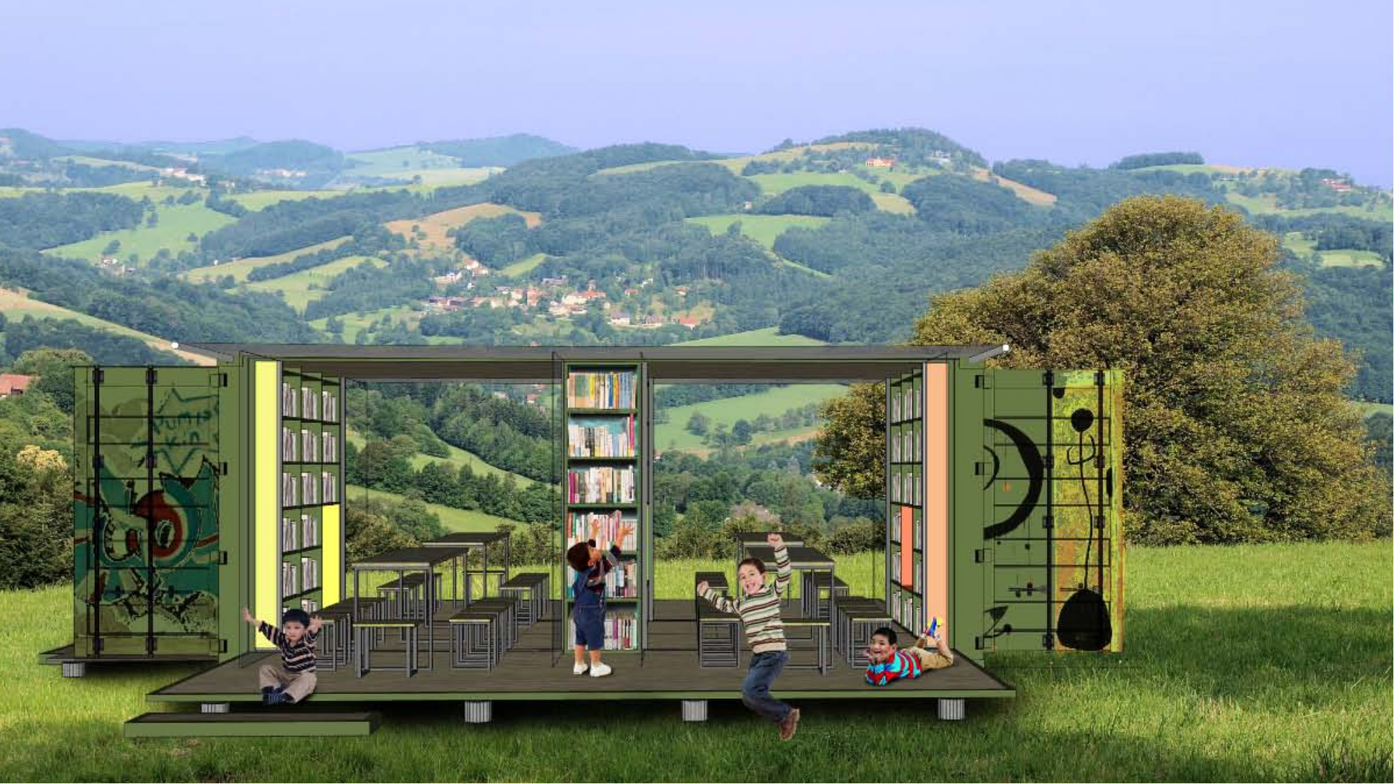 20ft Prefabricated Expandable Container House Disassembled Book House
