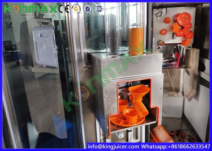 24 Hours Self Service Orange Juice Drinks Vending Machine Touch Screen Fresh Fruit 12 OZ