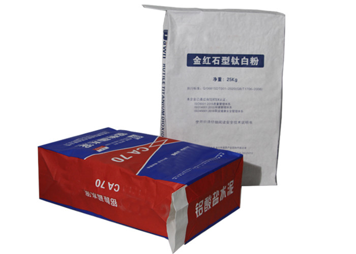 20KG 25KG Pasted Valve Multiwall Kraft Paper Bags Chemical Industry Cement Mortar