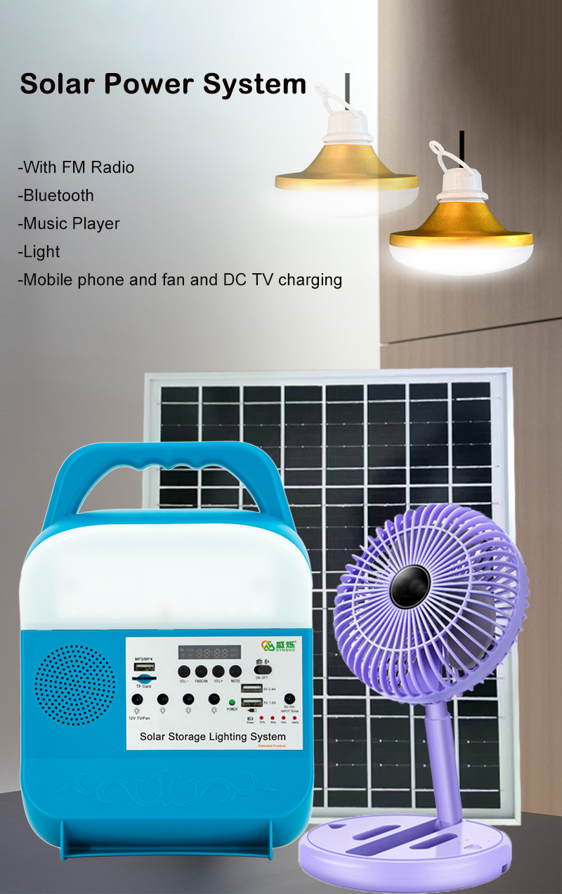 Portable Power Stations Solar Light Kits LiFePO4 Battery Mobile Electric With Usb