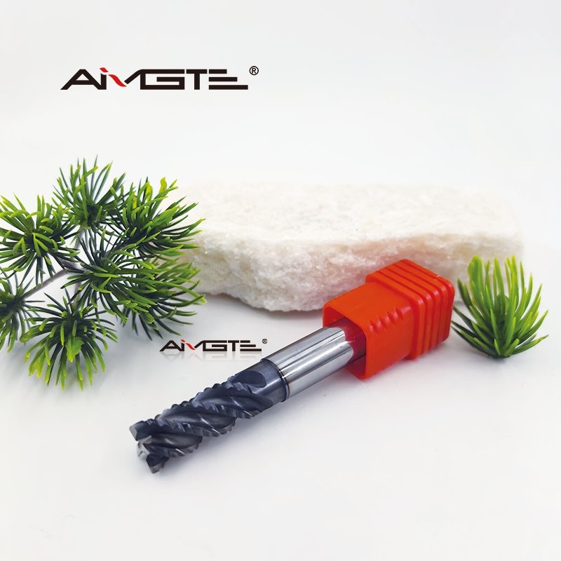 4 Flute Roughing End Mill for Steel with AlTiN Coating High Performance Carbide Router Bit for CNC Milling