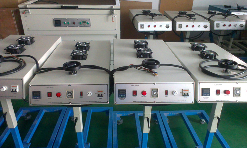 Screen printing drying machine, flash dryer