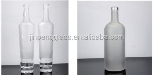 375ml Custom Logo Engraved Tear Drop Shaped Gin Rum Glass Bottle With Corks for Liquor