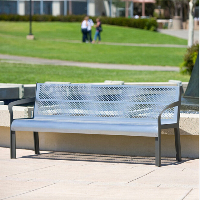 Street Furnitures 3 Seater L1500W500H750mm Metal Patio Bench