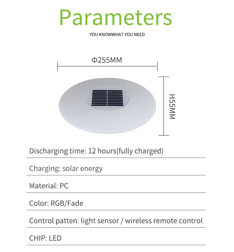 DC 6V Solar Powered Floating Light RGB Lighting 4100K Dusk To Dawn With Remote Control