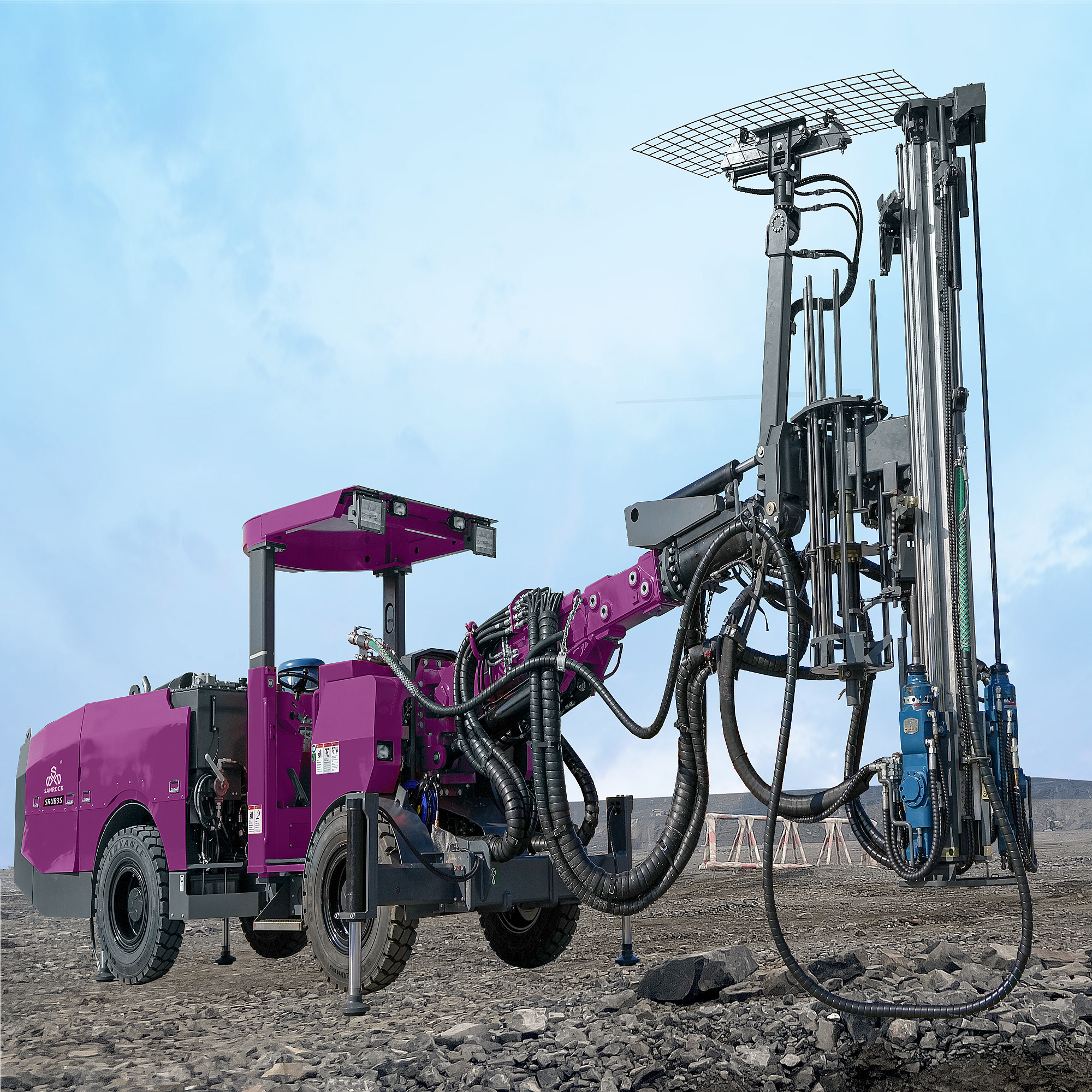 Underground Jumbo Drilling Rig Machinery Hydraulic Borehole Tunnel Mining Drilling Rig
