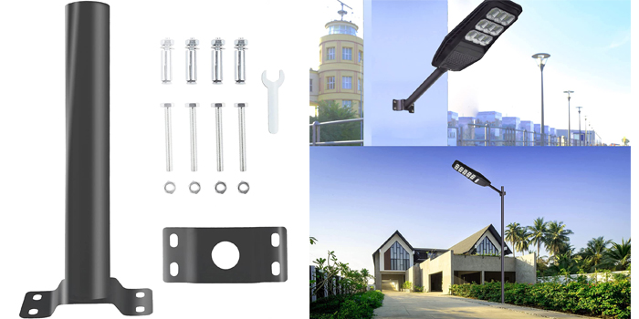 Outdoor Arm Brackets for Street Light Pole Mounting Bracket for Solar Street Light Extension Arm