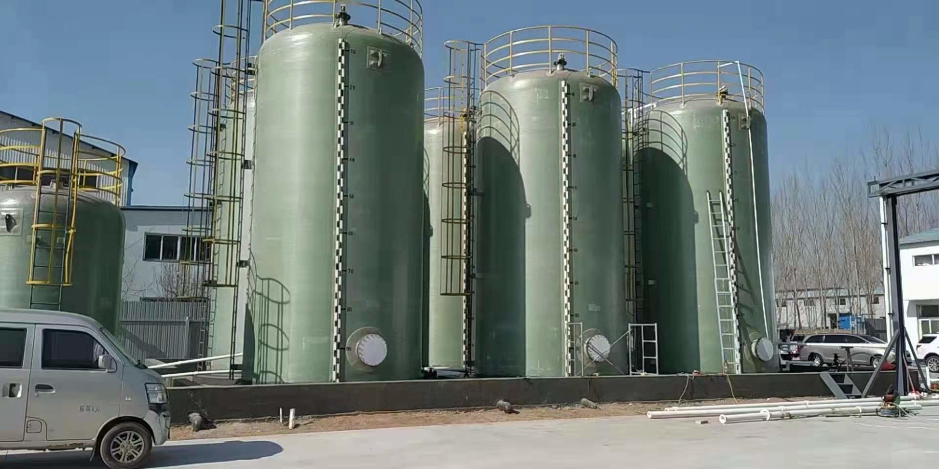 Green Caustic Cylindrical Storage Tank Finely Processed 4000mm