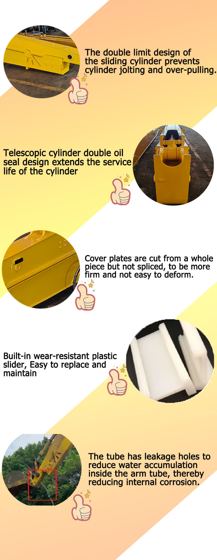 Excavator Telescopic Arm Better Welding Ningbo Connectors Telescopic