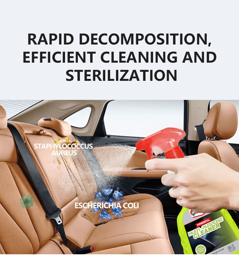 GETSUN Heavy Duty Multi-Surface Cleaner Safe for Car Interiors Kitchens Upholstery