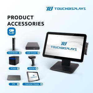 4Gb RAM 15.6'' Dual Screen All In One Touch POS Terminal For Restaurant