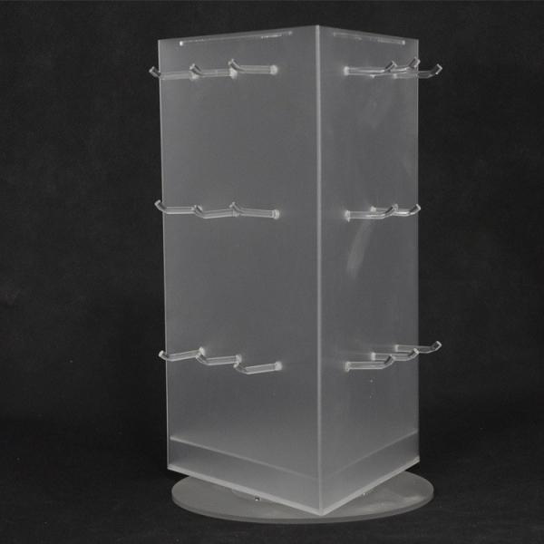 Rotating Frosted Acrylic Sunglasses Display Stand Free Standing Eyewear Display