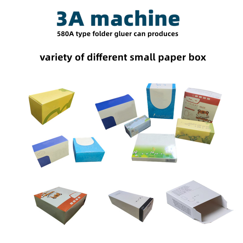 Wood Packaging Material Gluing Machine for 580 Box Folding Folder Gluer Performance