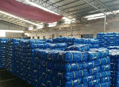 Blue Color Waterproof PVC Tarpaulin For Timber Cover Fire Resistance