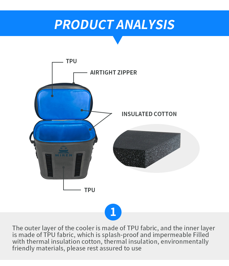 Leak Proof Reusable Soft Cooler Backpack 20L For Outdoor Camping