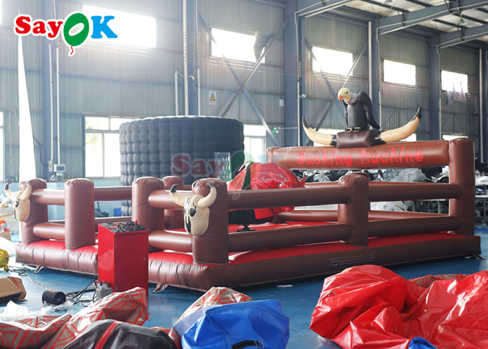 PVC Inflatable Bullfighting Machine Bucking Bronco Outdoor Sport Games Crazy Rodeo Bull Fight Mechanical Bull