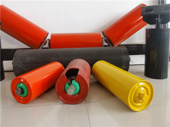 89mm Carbon Heavy Duty Steel Rollers For Belt Conveyor System